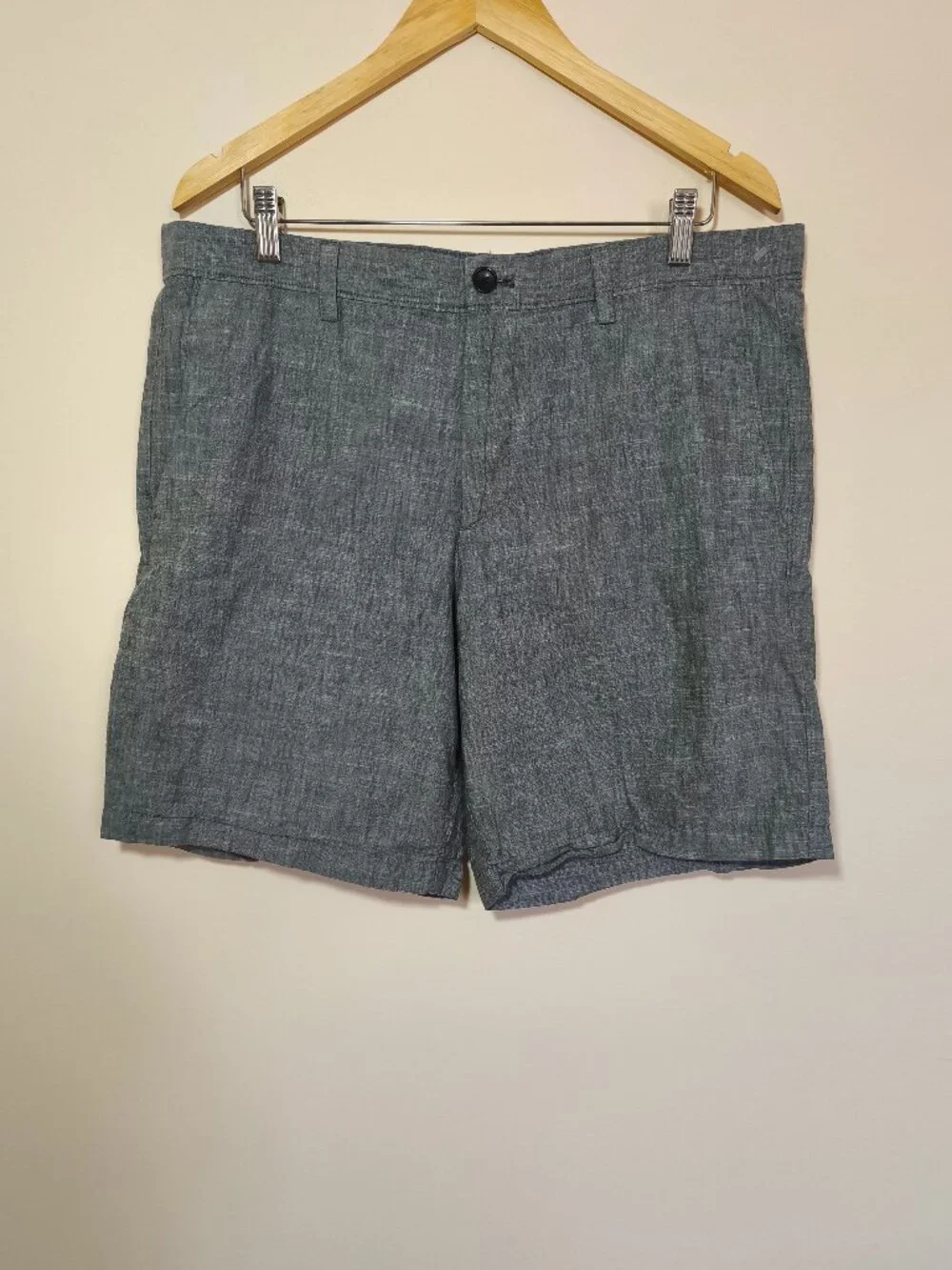 Banana Republic Chino Chambray Short sz 36 Blue Coastal Preppy Country Club